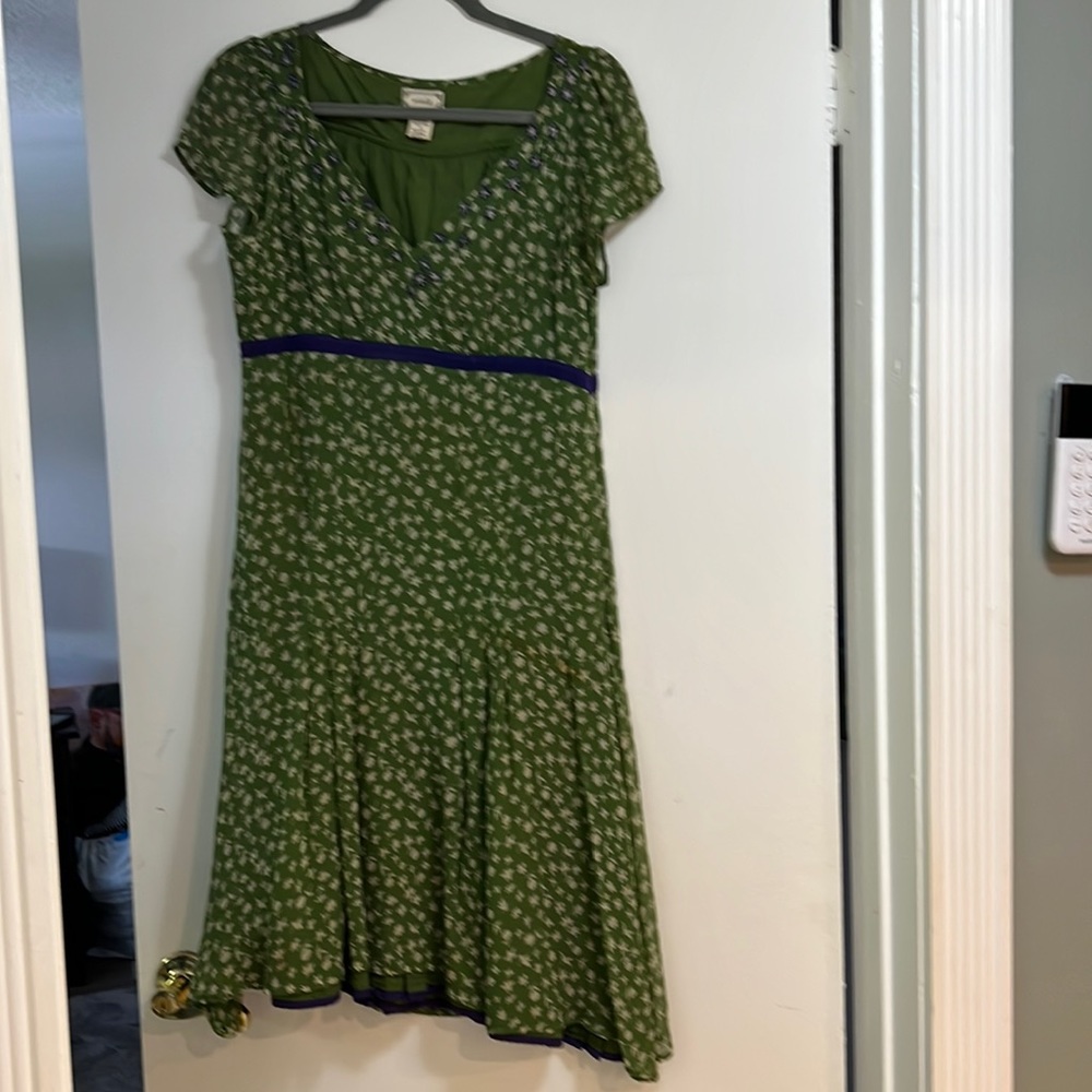 Anthropologie viola dress,  great condition100% silk 100% cotton liner